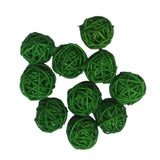Maxbell 20pcs 3cm Wicker Rattan Balls Xmas Wedding Decorative Crafts
