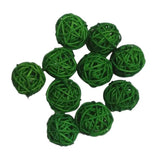 Maxbell 20pcs 3cm Wicker Rattan Balls Xmas Wedding Decorative Crafts