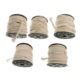 2set Natural Cotton Rope Braided Twisted Cords Twine Crafts Raw White 60/50m