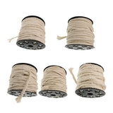 2set Natural Cotton Rope Braided Twisted Cords Twine Crafts Raw White 60/50m