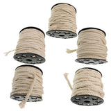 2set Natural Cotton Rope Braided Twisted Cords Twine Crafts Raw White 60/50m