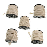 2set Natural Cotton Rope Braided Twisted Cords Twine Crafts Raw White 60/50m