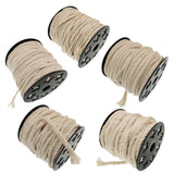 2set Natural Cotton Rope Braided Twisted Cords Twine Crafts Raw White 60/50m