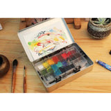 Maxbell 1 Pcs Portable & Durable Watercolor Palette Box Airtight with 24 Deep Wells for Watercolor, Gouache, Acrylic and Oil Paint - Aladdin Shoppers