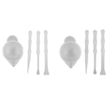 Maxbell 4 pieces transparent silicone reusable mixing measuring cups & stirrers liquid epoxy resin hobby craft casting jewelry making diy decoration tools set - Aladdin Shoppers