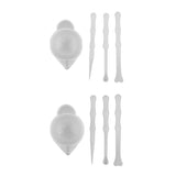 Maxbell 4 pieces transparent silicone reusable mixing measuring cups & stirrers liquid epoxy resin hobby craft casting jewelry making diy decoration tools set - Aladdin Shoppers