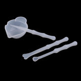 Maxbell 4 pieces transparent silicone reusable mixing measuring cups & stirrers liquid epoxy resin hobby craft casting jewelry making diy decoration tools set - Aladdin Shoppers