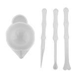 Maxbell 4 pieces transparent silicone reusable mixing measuring cups & stirrers liquid epoxy resin hobby craft casting jewelry making diy decoration tools set - Aladdin Shoppers