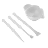 Maxbell 4 pieces transparent silicone reusable mixing measuring cups & stirrers liquid epoxy resin hobby craft casting jewelry making diy decoration tools set - Aladdin Shoppers