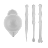 Maxbell 9 Pieces Silicone Resin Measuring Mixing Cup DIY Jewelry Resin Glue Tool Set