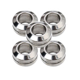 Maxbell 5pcs High Grade Stainless Steel Large Hole Spacer Loose Beads Findings For DIY Bracelet Anklets Jewelry Embellishments - Aladdin Shoppers