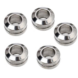 Maxbell 5pcs High Grade Stainless Steel Large Hole Spacer Loose Beads Findings For DIY Bracelet Anklets Jewelry Embellishments - Aladdin Shoppers