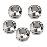 Maxbell 5pcs High Grade Stainless Steel Large Hole Spacer Loose Beads Findings For DIY Bracelet Anklets Jewelry Embellishments - Aladdin Shoppers