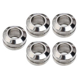 Maxbell 5pcs High Grade Stainless Steel Large Hole Spacer Loose Beads Findings For DIY Bracelet Anklets Jewelry Embellishments - Aladdin Shoppers