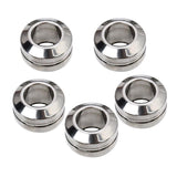 Maxbell 5pcs High Grade Stainless Steel Large Hole Spacer Loose Beads Findings For DIY Bracelet Anklets Jewelry Embellishments - Aladdin Shoppers