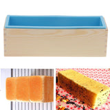 Maxbell Maxbell Rectangular Soap Silicone Loaf Mold With Wood Box For Soap Making Supplies