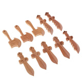10 Pieces Peach Wood Carved Crafts Beads Pendants Jewelry Findings DIY Accessory - Aladdin Shoppers