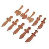 10 Pieces Peach Wood Carved Crafts Beads Pendants Jewelry Findings DIY Accessory - Aladdin Shoppers