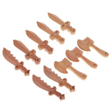 10 Pieces Peach Wood Carved Crafts Beads Pendants Jewelry Findings DIY Accessory - Aladdin Shoppers