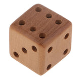 Vintage Wooden Dice Pendant Charms with Bead Inside Keyring Keychains Trinket for DIY Bracelet Necklace Jewelry Making Craft - Aladdin Shoppers