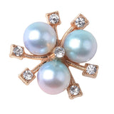 Maxbell 10 Pieces ELEGANT Light Blue Faux Pearl Alloy Rhinestone Diamante Buttons Embellishments for DIY Hair Accessories, Wedding Decoration (0.79 inch) - Aladdin Shoppers