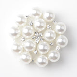 Maxbell ELEGANT 10pcs 23mm Rhinestone & Faux Pearl Flower Embellishments Diamante Button (Flat Back) - Aladdin Shoppers