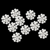 Maxbell ELEGANT 10pcs 23mm Rhinestone & Faux Pearl Flower Embellishments Diamante Button (Flat Back) - Aladdin Shoppers