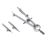 2 Metal Compass for Geometry Math Drawing Drafting Schools Office Stationery