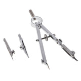 2 Metal Compass for Geometry Math Drawing Drafting Schools Office Stationery