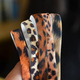 Maxbell 1cm 5 Yards Wild Style Leopard Ribbon Velvet Ribbon For Flower Arrangements Gift Packing Hair Accessory Design - Aladdin Shoppers