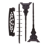 Maxbell Traditional Ebony Wood Chinese Calligraphy Writing Brush Pen Japanese Sumi Painting Drawing Brushes Pen Holder Stand Rack with 14 Hooks - Aladdin Shoppers