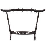 Maxbell Traditional Ebony Wood Chinese Calligraphy Writing Brush Pen Japanese Sumi Painting Drawing Brushes Pen Holder Stand Rack with 14 Hooks - Aladdin Shoppers