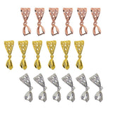 Maxbell 18Pcs, 3 Mixed Color Pinch Bails Clasp Connectors for Pendant Making, Exquisite Jewelry Findings - Gold, Rose Gold & Platinum (1.02 x 0.35 x 0.28") - Aladdin Shoppers
