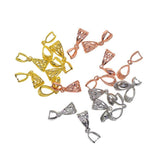 Maxbell 18Pcs, 3 Mixed Color Pinch Bails Clasp Connectors for Pendant Making, Exquisite Jewelry Findings - Gold, Rose Gold & Platinum (1.02 x 0.35 x 0.28") - Aladdin Shoppers