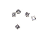 Maxbell 100pcs Handmade Gifts Accessory Alloy Daisy Flower Beads Large Hole Spacer Loose Bead For Jewelry DIY 11mm Personalize Jewelry Making 5.5mm - Aladdin Shoppers