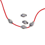 Maxbell Maxbell 100Pc Rugby Antique Silver  Loose Spacer Beads For Necklace Bracelet Jewelry