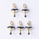 5PCS LOVELY MINI DANCING GIRL ALLOY ENAMEL PENDANTS FOR HANDMADE EARRINGS BRACELETS NECKLACES DIY JEWELRY, 0.39 x 0.83 inch - Aladdin Shoppers