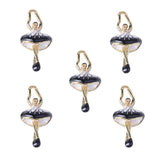 5PCS LOVELY MINI DANCING GIRL ALLOY ENAMEL PENDANTS FOR HANDMADE EARRINGS BRACELETS NECKLACES DIY JEWELRY, 0.39 x 0.83 inch - Aladdin Shoppers