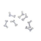 Maxbell 50x Tibetan Silver Cute Dog Pet Bone Shape Charms Pendant DIY Jewelry Making - Aladdin Shoppers