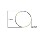 Maxbell 100 Pieces Solid Iron Split Key Ring Fob Holder Hardware Loop Findings Connector - Aladdin Shoppers