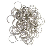 Maxbell 100 Pieces Solid Iron Split Key Ring Fob Holder Hardware Loop Findings Connector - Aladdin Shoppers