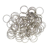 Maxbell 100 Pieces Solid Iron Split Key Ring Fob Holder Hardware Loop Findings Connector - Aladdin Shoppers