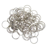 Maxbell 100 Pieces Solid Iron Split Key Ring Fob Holder Hardware Loop Findings Connector - Aladdin Shoppers