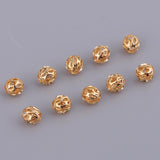 Maxbell 10 Pieces Metal Filigree Round Ball Spacer Beads 3.5mm Charms Beads DIY Jewelry Making Earring Necklace Bracelet Crafts Accessories - Aladdin Shoppers