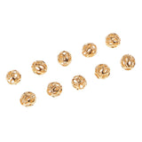 Maxbell 10 Pieces Metal Filigree Round Ball Spacer Beads 3.5mm Charms Beads DIY Jewelry Making Earring Necklace Bracelet Crafts Accessories - Aladdin Shoppers