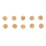 Maxbell 10 Pieces Metal Filigree Round Ball Spacer Beads 3.5mm Charms Beads DIY Jewelry Making Earring Necklace Bracelet Crafts Accessories - Aladdin Shoppers