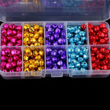300 Pieces Mixed Colors Jingle Christmas Bells Loose Beads Charms 8mm Jewelry Making & Crafting Designs Wedding Party Decorations Balls - Aladdin Shoppers