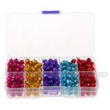300 Pieces Mixed Colors Jingle Christmas Bells Loose Beads Charms 8mm Jewelry Making & Crafting Designs Wedding Party Decorations Balls - Aladdin Shoppers