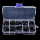 Maxbell 142 Pieces Black Plastic Screw Safety Eyes with Washers Accessories for Dolls Teddy Bear Dog Cat Plush Animal Toys Making 6/8/9/10/12mm - Aladdin Shoppers