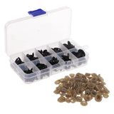 Maxbell 125pcs Transparent Box Packed Screw Type Dolls Eyes Nose Supply Plastic Doll Making Tool Safety Accessory - Aladdin Shoppers